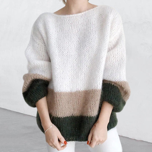 Clarinda - Maglione caldo in maglia chunky dallo stile moderno
