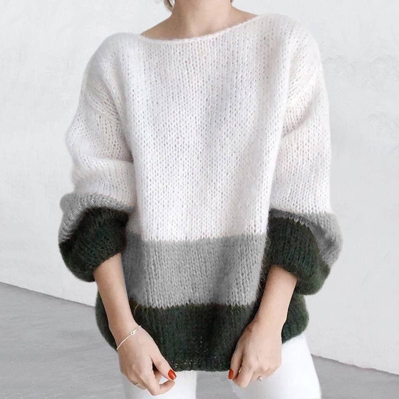 Clarinda - Maglione caldo in maglia chunky dallo stile moderno