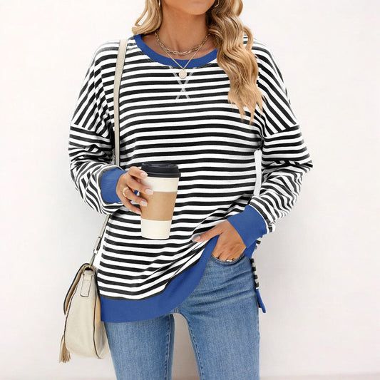 Trisha - Elegante maglione oversize a righe colorate