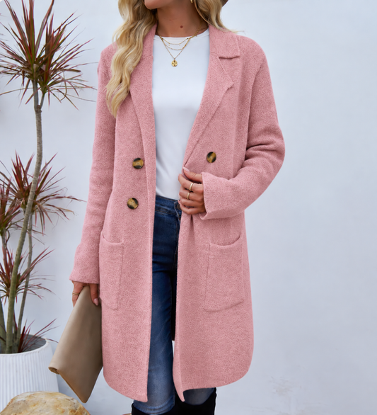 Cappotto da Donna in Maglia con Bottoni