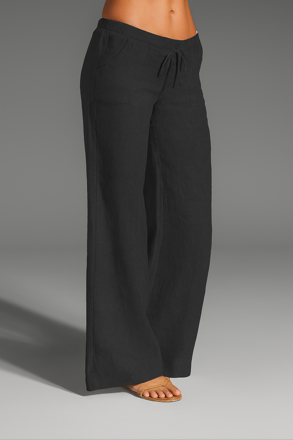 Pantaloni Capri da Donna in Lino dal Taglio Rilassato