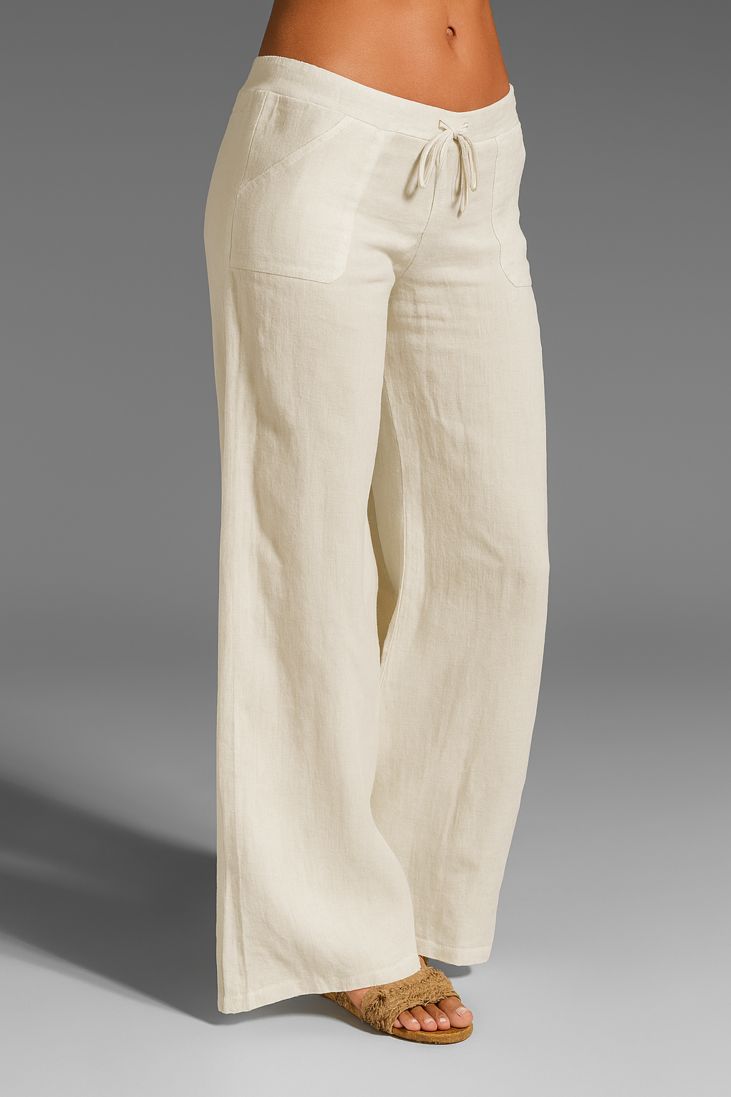 Pantaloni Capri da Donna in Lino dal Taglio Rilassato