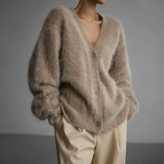 Esther - Cardigan in cashmere con scollo a V