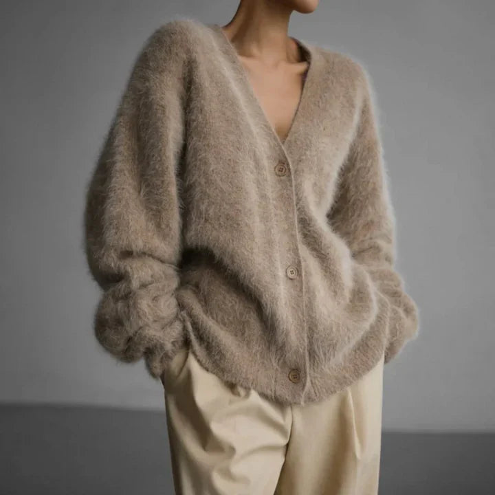 Maida - Cardigan in cashmere con scollo a V