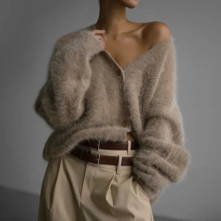 Maida - Cardigan in cashmere con scollo a V