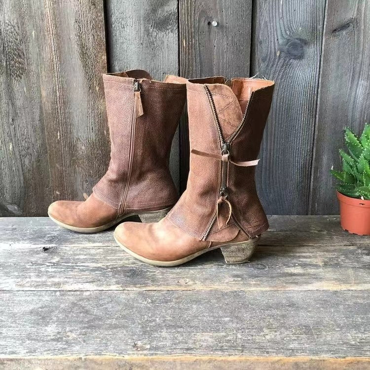 Stivaletti Western in Pelle da Donna