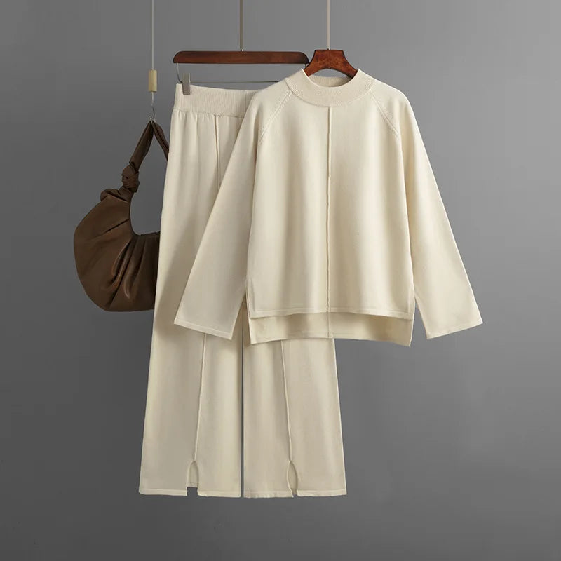 Jaelyn - Set caldo con maglione e pantaloni dallo stile morbido
