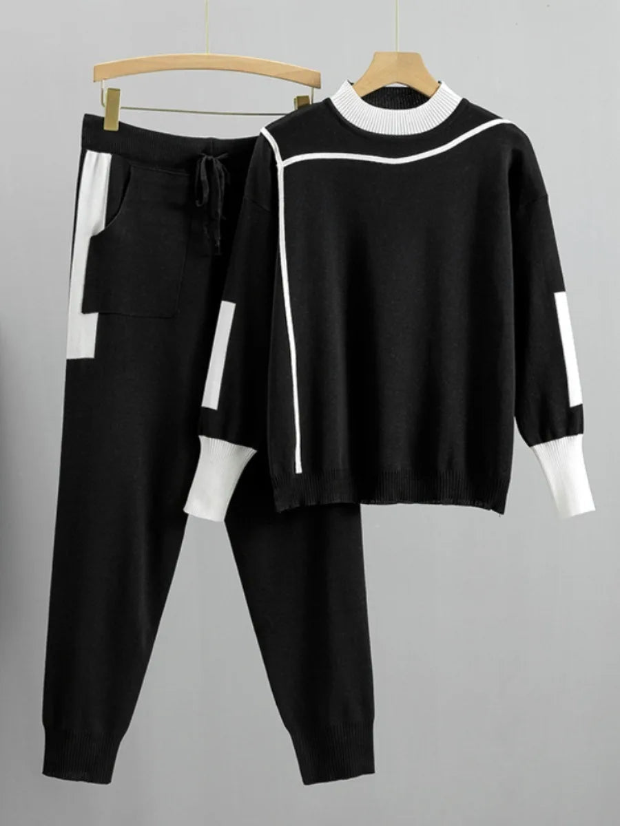 Tanesha - Elegante set composto da maglione e pantaloni caldi