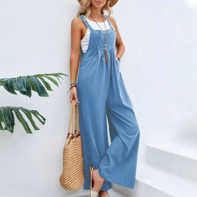 Viera - Tuta chic senza maniche a gamba larga