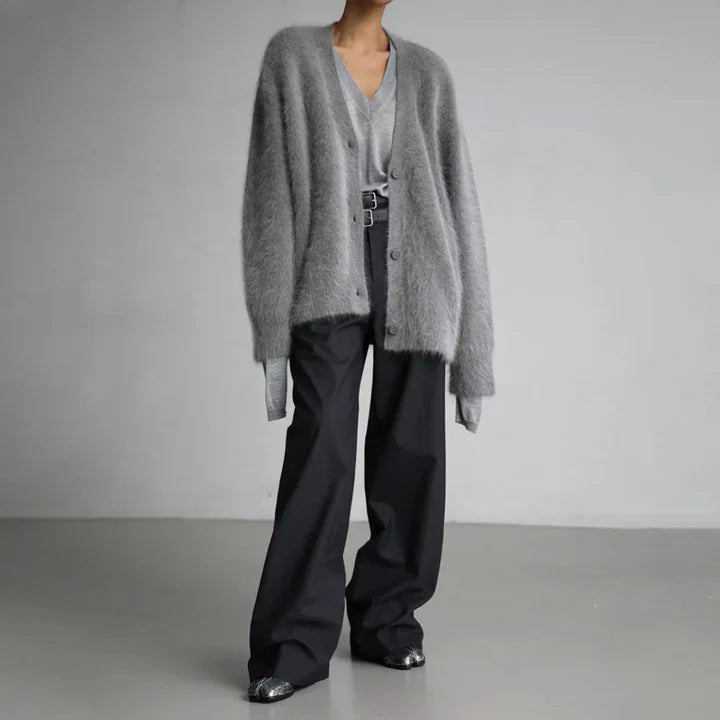 Esther - Cardigan in cashmere con scollo a V