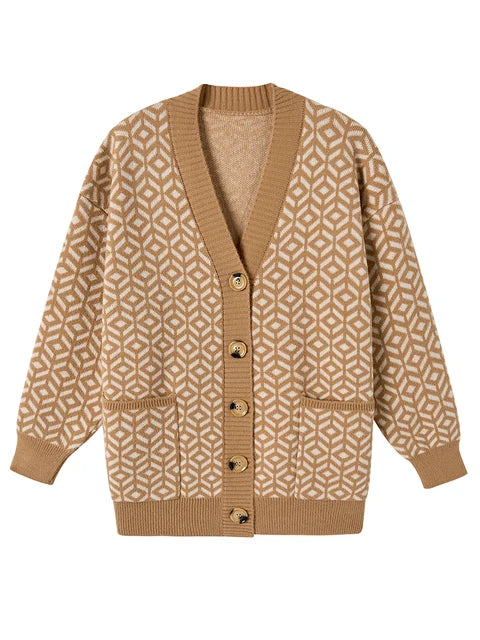 Monique - Cardigan elegante e stiloso in maglia con bottoni