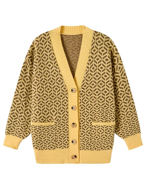 Monique - Cardigan elegante e stiloso in maglia con bottoni