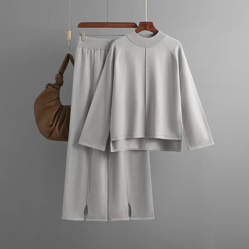 Jaelyn - Set caldo con maglione e pantaloni dallo stile morbido
