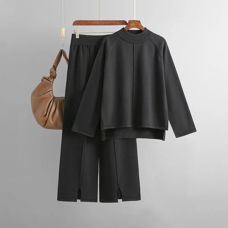 Jaelyn - Set caldo con maglione e pantaloni dallo stile morbido