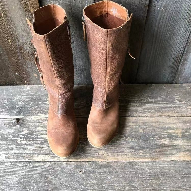 Stivaletti Western in Pelle da Donna