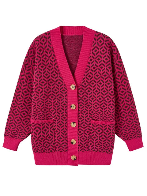 Monique - Cardigan elegante e stiloso in maglia con bottoni