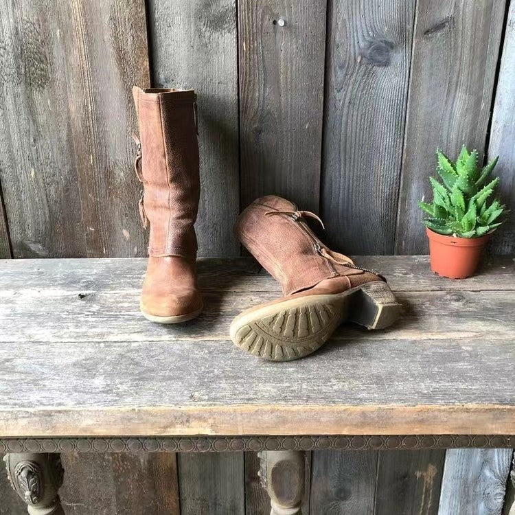 Stivaletti Western in Pelle da Donna