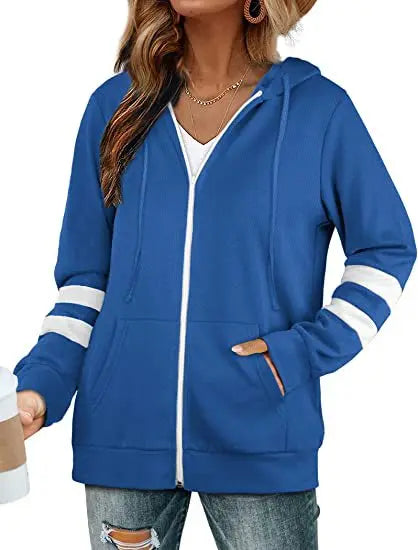 Maxie - Giacca felpata con cappuccio e zip, accogliente