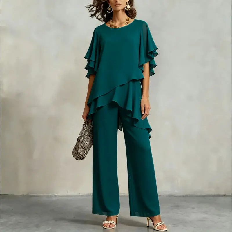 Completo da Donna con Pantaloni dal Taglio Rilassato