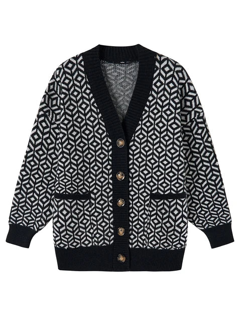 Monique - Cardigan elegante e stiloso in maglia con bottoni