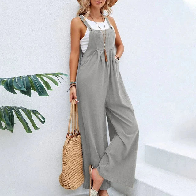Viera - Tuta chic senza maniche a gamba larga