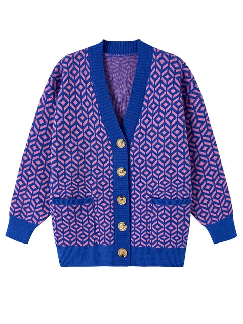 Monique - Cardigan elegante e stiloso in maglia con bottoni
