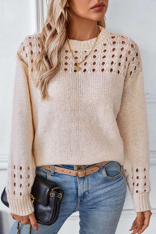 Maglione Donna in Maglia Traforata