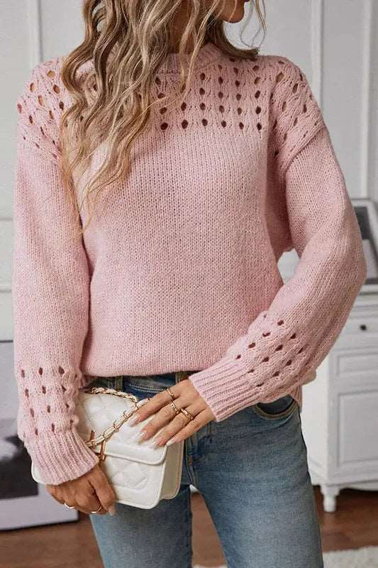 Maglione Donna in Maglia Traforata