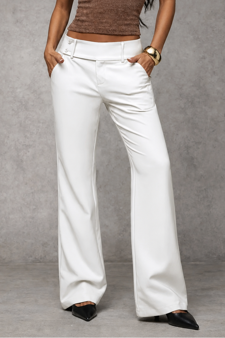 Pantaloni Sartoriali da Donna a Gamba Larga