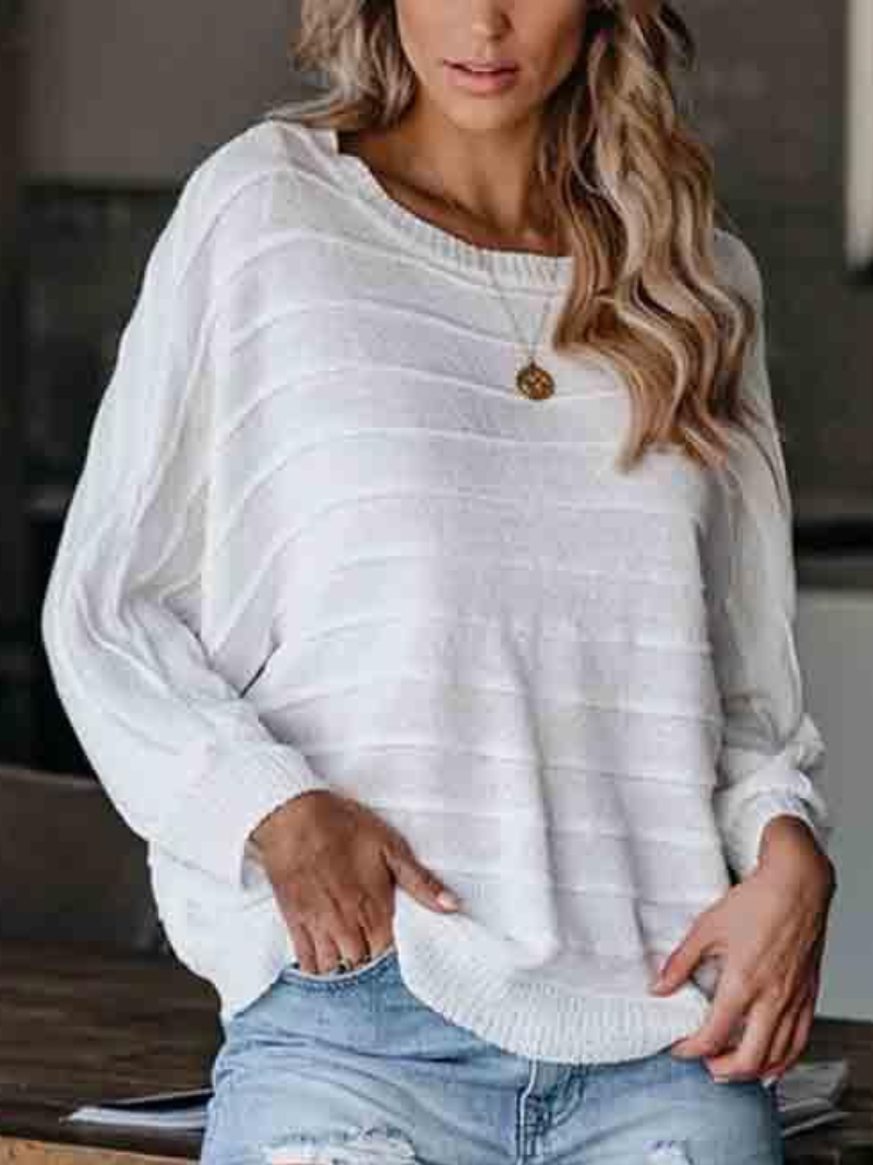 Zelda - Maglione Casual a Girocollo Lavorato a Maglia con Vestibilità Ampia
