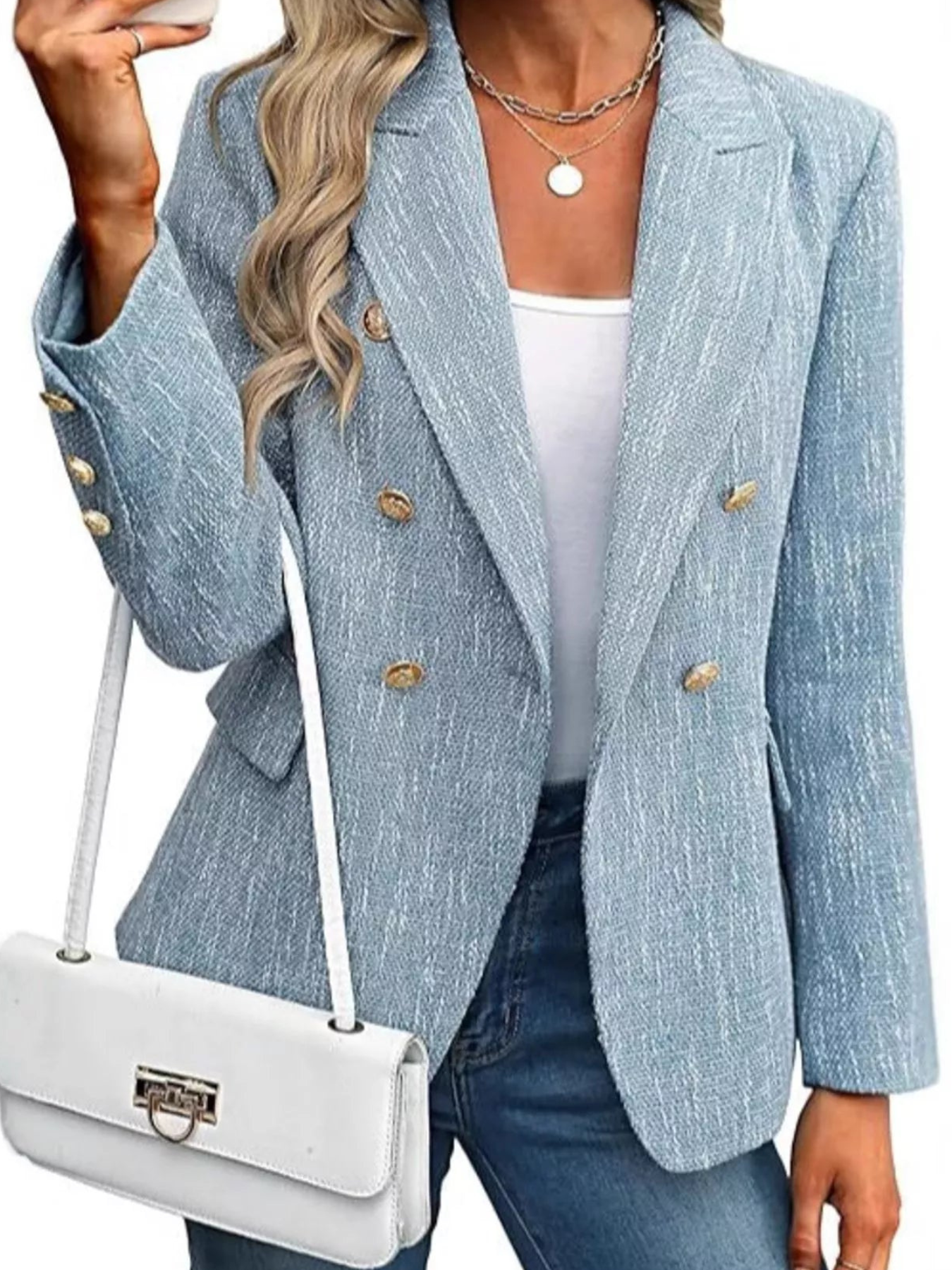 Alesia - Elegante blazer doppiopetto con revers