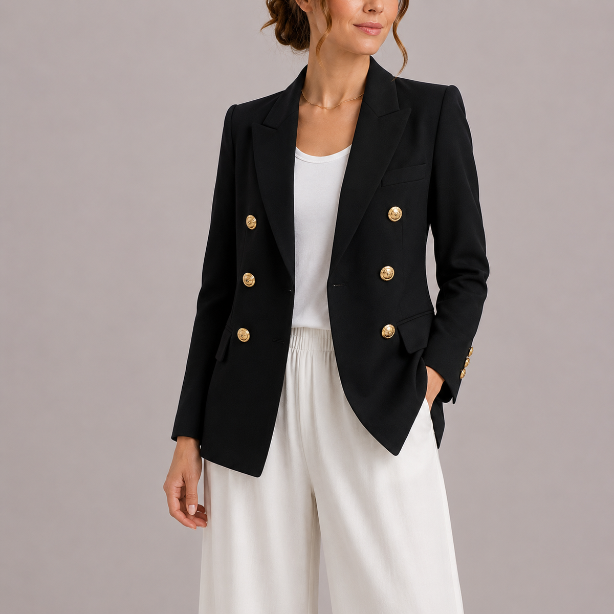 Blazer Sartoriale Doppiopetto da Donna