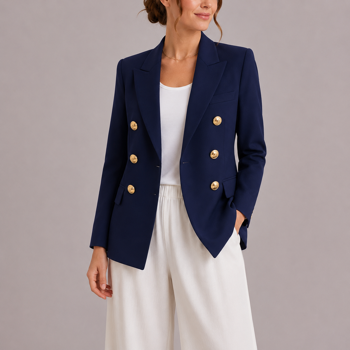 Blazer Sartoriale Doppiopetto da Donna