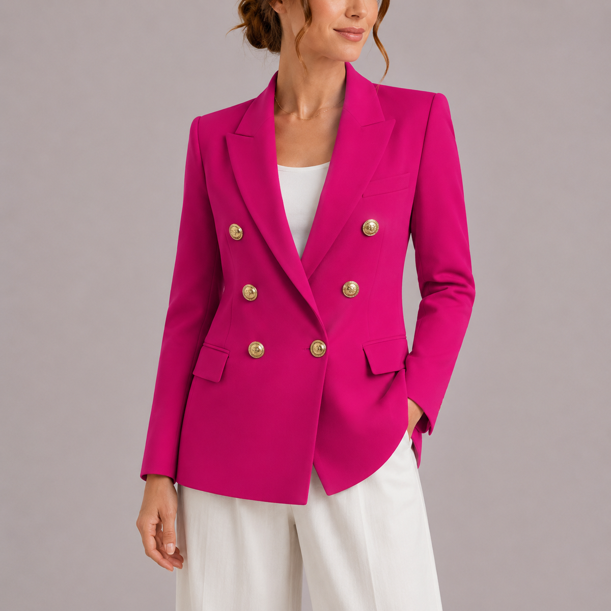 Blazer Sartoriale Doppiopetto da Donna