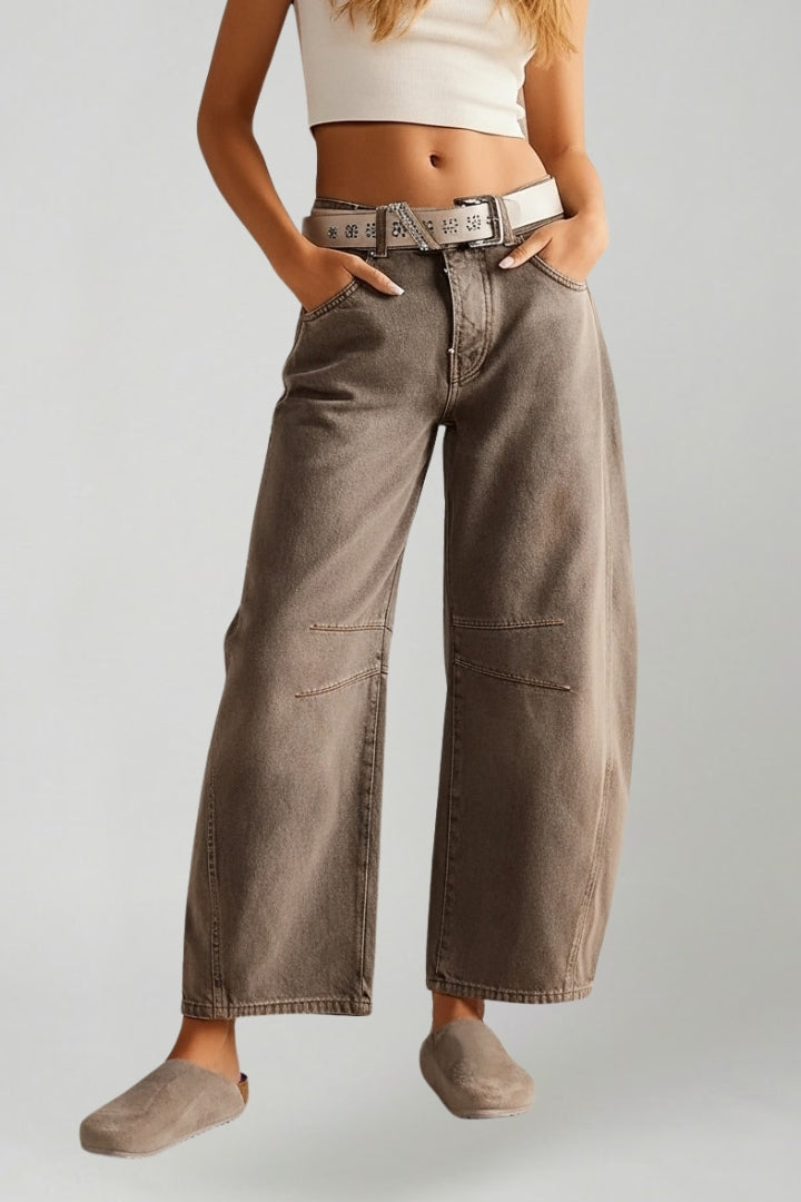 Jeans Stretch a Gamba Larga da Donna