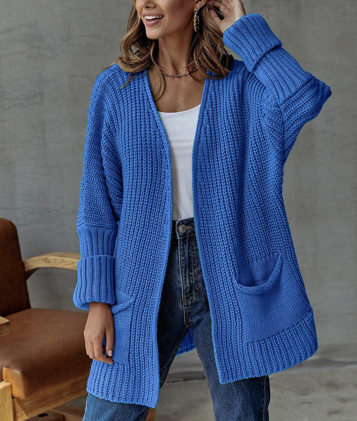 Zuri - Cardigan lavorato a maglia morbido e ampio