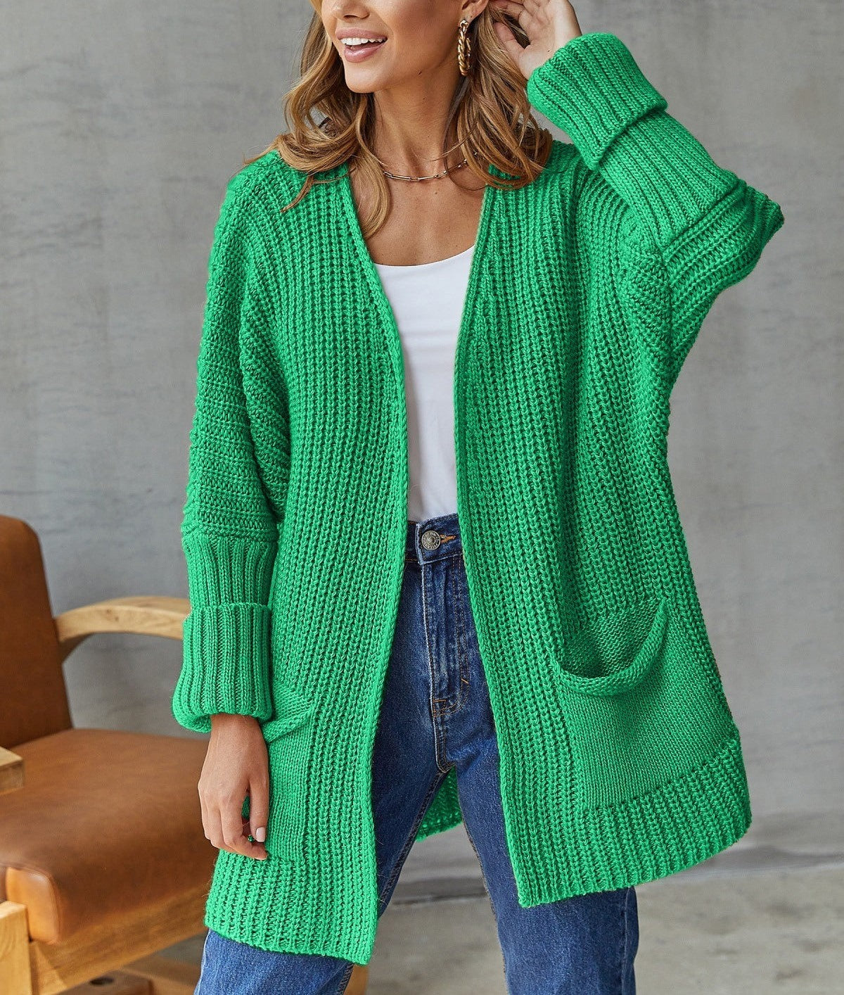 Zuri - Cardigan lavorato a maglia morbido e ampio