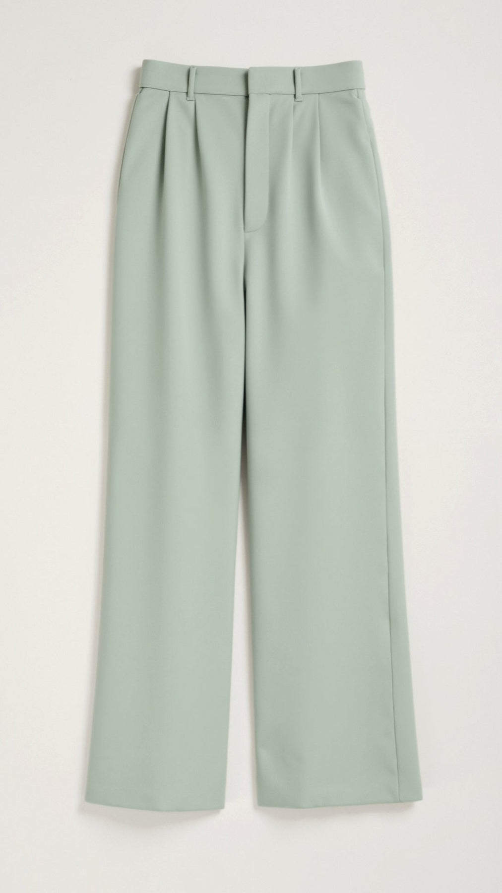 Pantaloni a Vita Alta con Pieghe da Donna