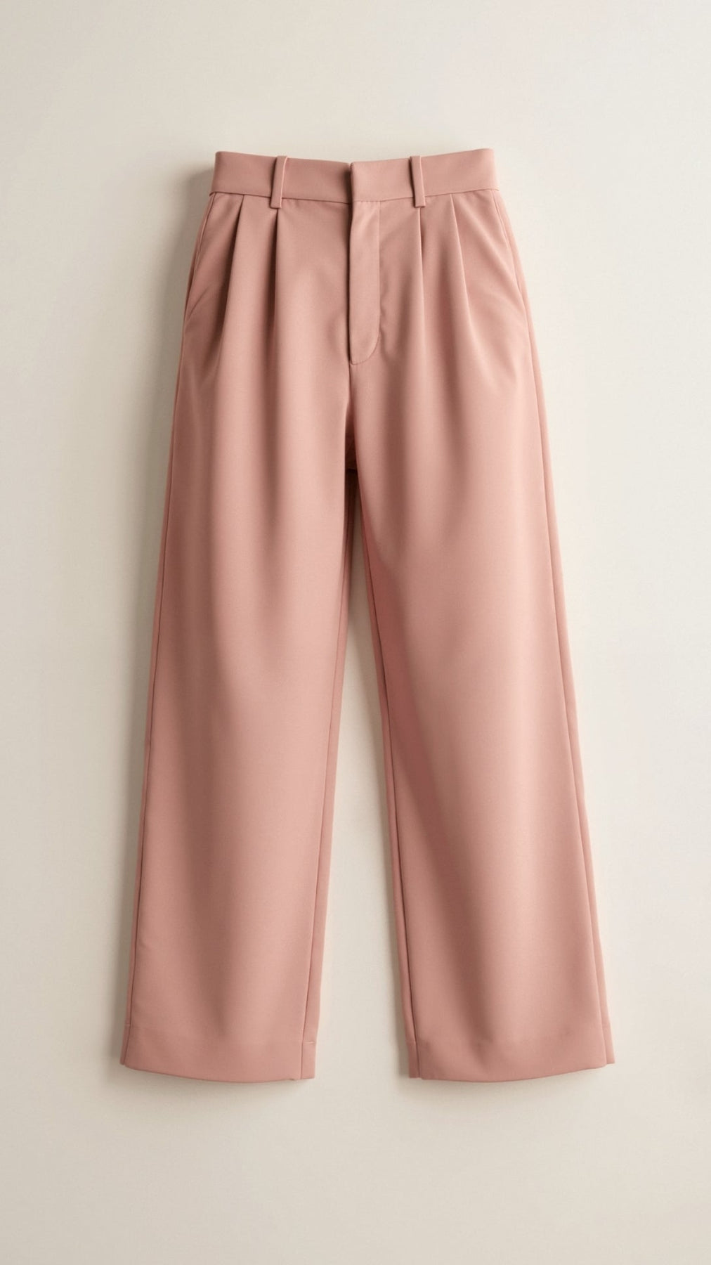Pantaloni a Vita Alta con Pieghe da Donna
