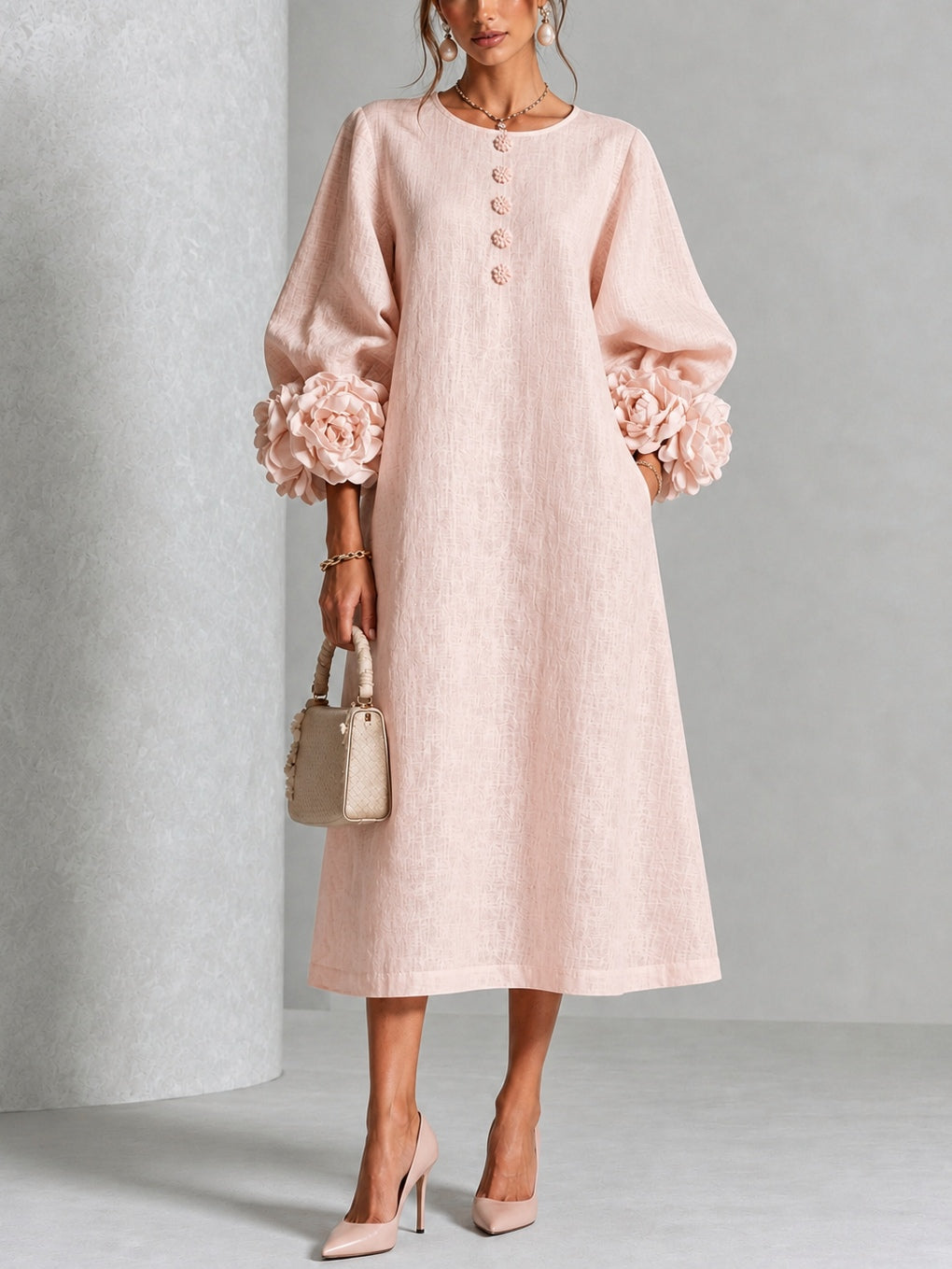 Abito Midi Floreale Elegante da Donna