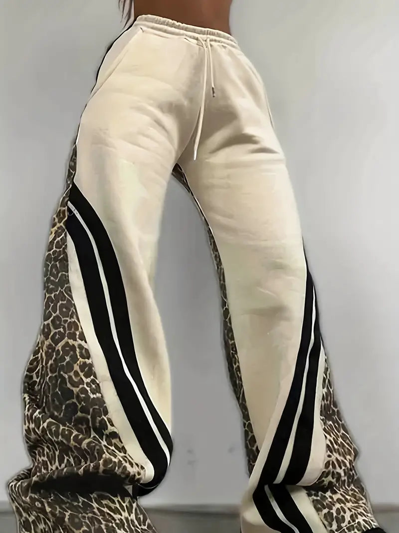 Allie - Pantaloni larghi a vita alta con coulisse