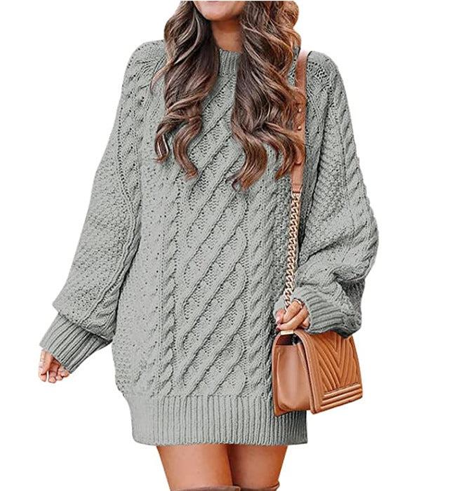 Bethany - Morbido abito maglia caldo a trecce