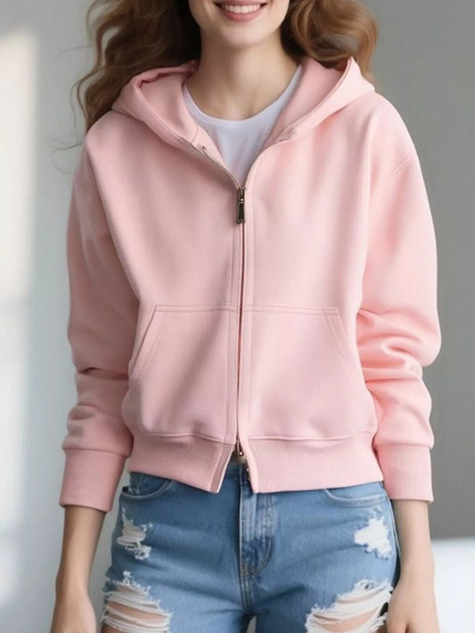 Dafne - Giacca con Cappuccio Casual con Zip