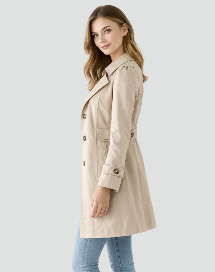 Trench Classico da Donna con Revers