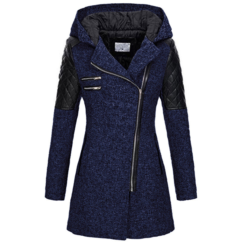 Cappotto Invernale Aderente da Donna con Cappuccio
