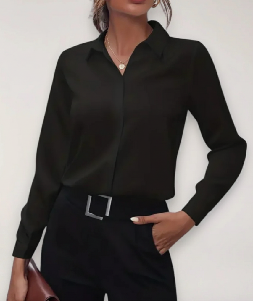 Blusa da Ufficio con Bottoni da Donna