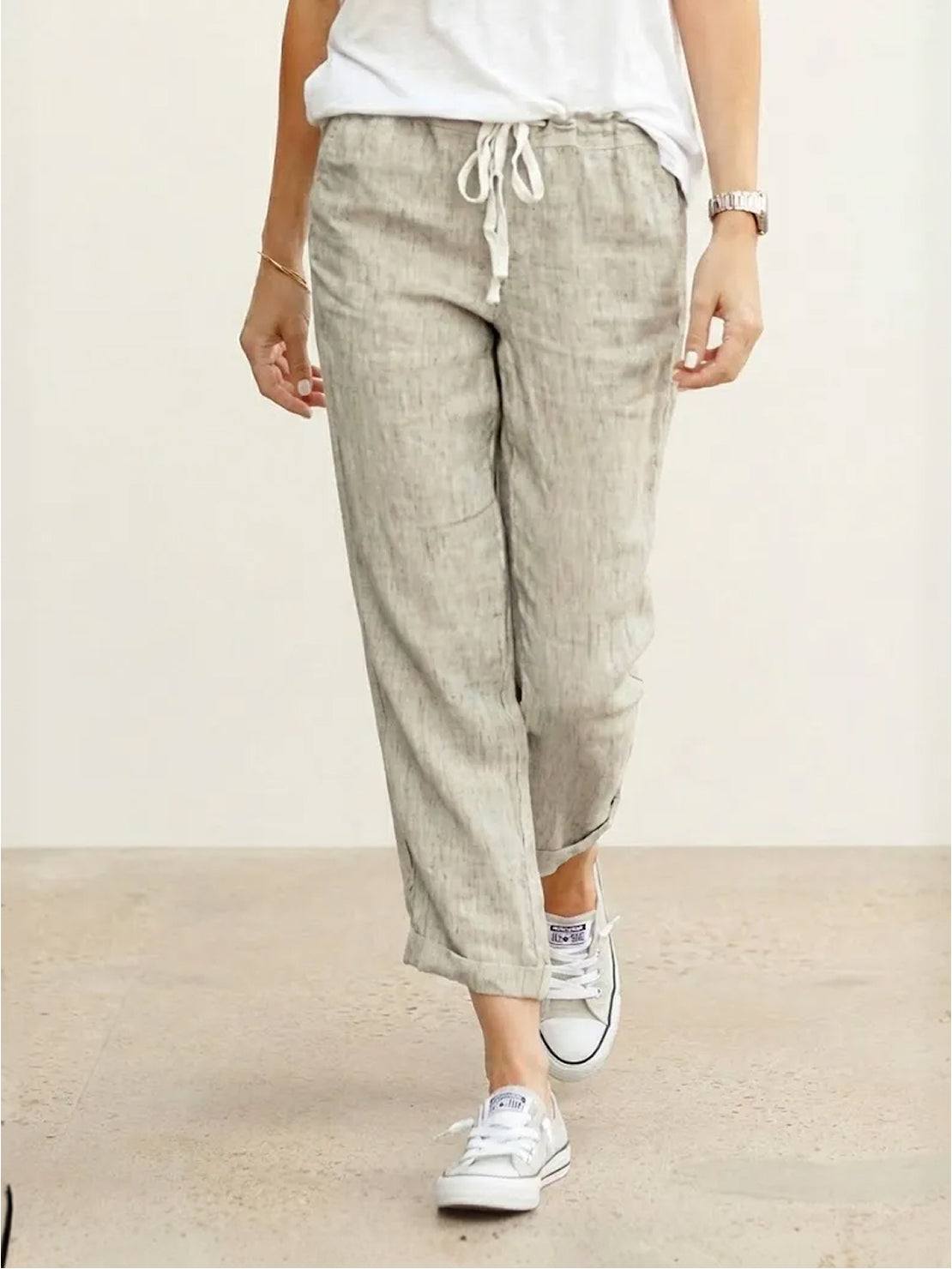 Pantaloni Casual Slim con Coulisse da Donna