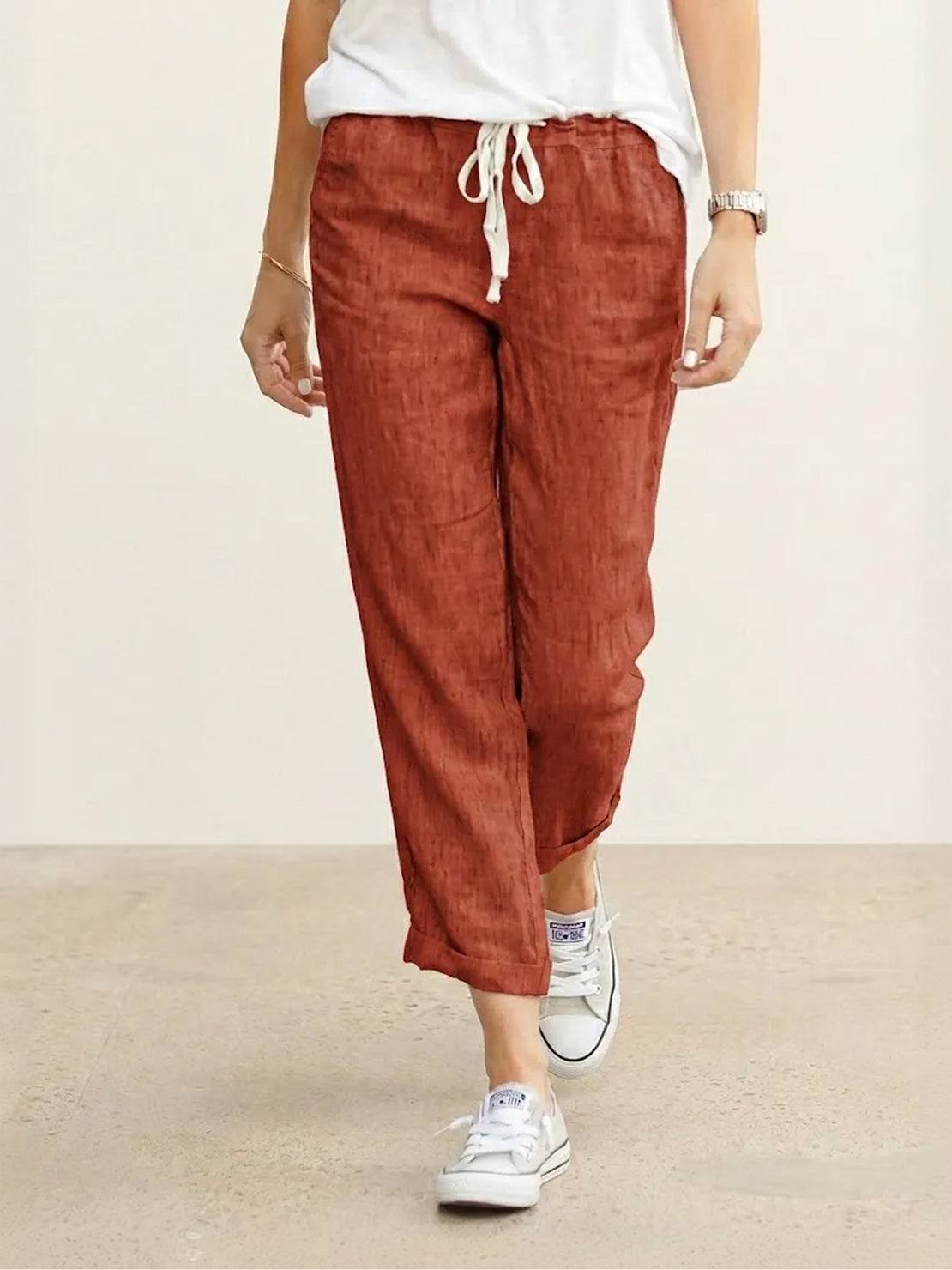 Pantaloni Casual Slim con Coulisse da Donna