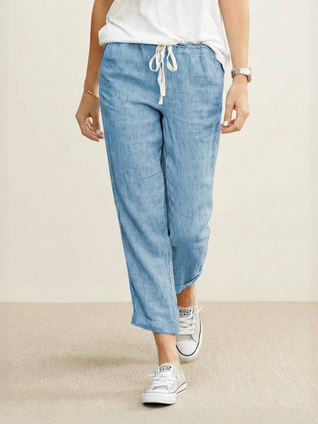 Pantaloni Casual Slim con Coulisse da Donna
