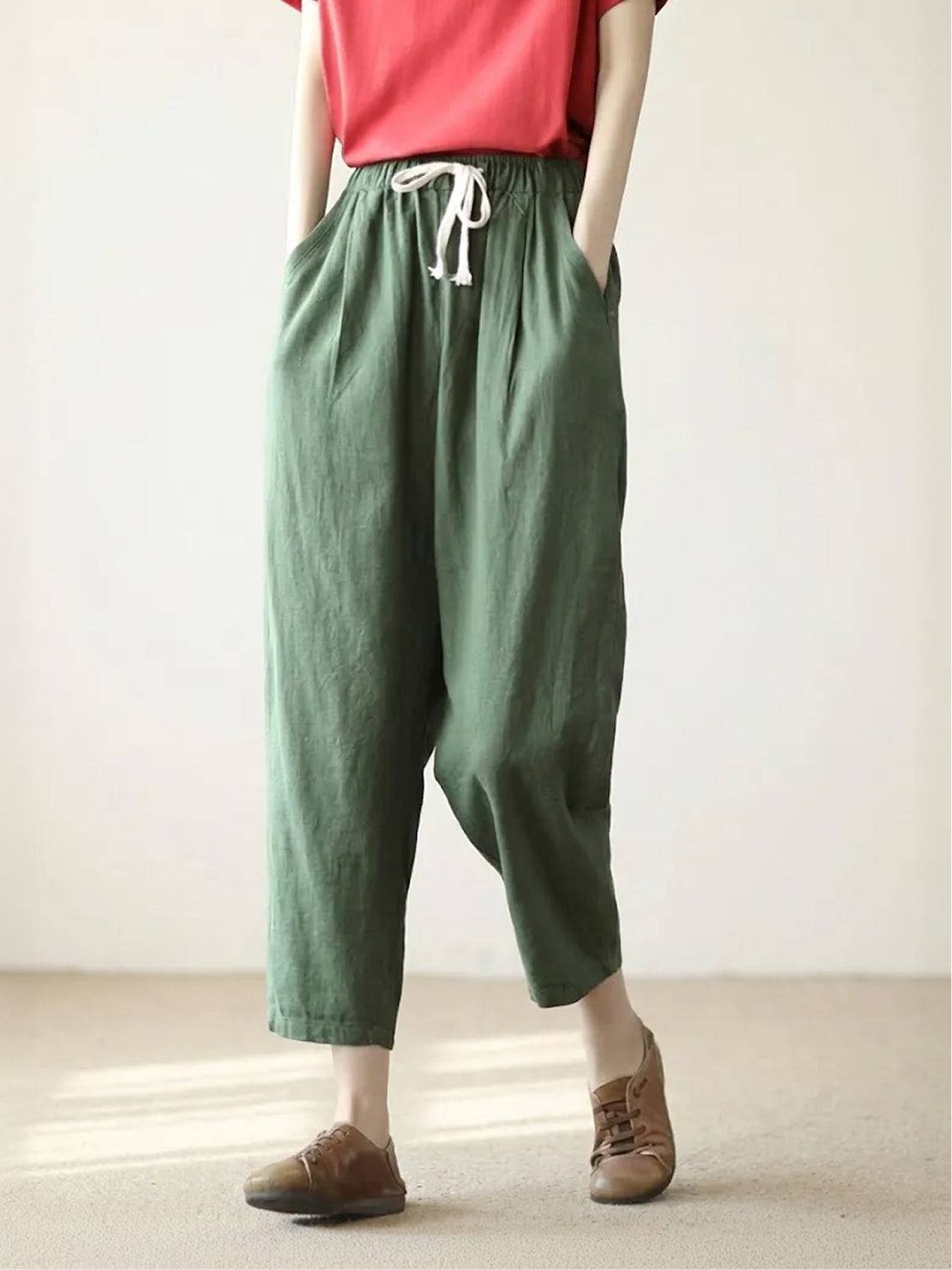 Pantaloni Casual Slim con Coulisse da Donna